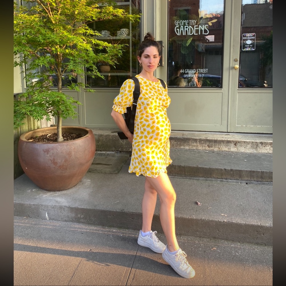 Faithful the brand Florence  Yellow mini dress floral XS
